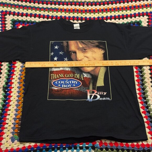 Vintage Billy Dean Country Music Tee โ 2004 USA Flag Graphic โ XL - Picture 4 of 5